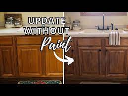 oak cabinets without paint