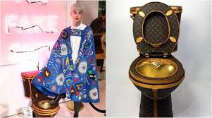 Toilet Seat With Louis Vuitton Bags