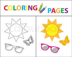 We have the best online coloring pages game. Coloring Book Page Summer Set Stock Vector Colourbox