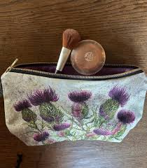 cosmetic bag thistle design a