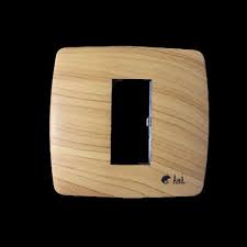 Wooden Finish 1 Module Switch Plate