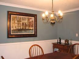 We painted above the line with martha's azurite and below the line with martha's tailor's chalk. Dining Rooms With Chair Rails Home Decoration Ideas