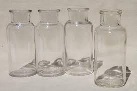Old Glass Apothecary Bottles Vintage