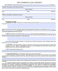 How to use a commercial lease agreement. Free Iowa Commercial Lease Agreement Template Pdf Word Doc
