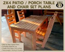 Patio Porch Table Chair Set Plans