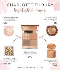 charlotte tilbury highlighter dupes