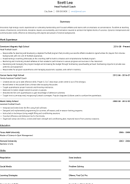 Head Coach Resume Samples And Templates Visualcv
