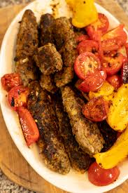 greek ground beef kebabs meal in 60