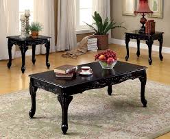 Live edge american cherry coffee table forest pine. Sale Furniture Of America Cheshire 3 Pc Set Coffee Table 2 End Tables In Dark Cherry Black Cm4914bk 3pk