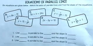 Solved Equations Of Parallel Lines Six