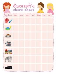 9 Best Photos Of Free Printable Princess Chore Charts