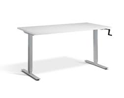 Having everything go up and down makes it feel way more like a work bench than a standing desk. Solo Hand Crank Sit Stand Desk Office Furniture Scene