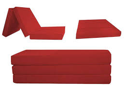 folding foam bed red 3 5 inch eco