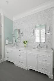 Marble wall inlay tile bathroom kitchen self tiles adhesive floor backsplash. White And Blue Bathroom With Gray Marble Arabesque Wall Tiles Transitional Bathroom