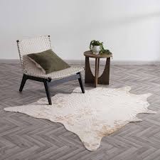 rodeo cow hide rug 150x200cm ivory