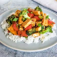 easy sweet chili tofu and vegetables