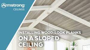 wood sloped ceilings plank