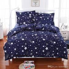meteor shower stars blue bedding set