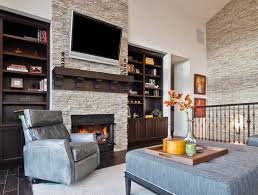 stacked stone fireplace designs and the