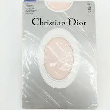 Details About Christian Dior Diorissimo Pantyhose Size 3 Pink Sand Ctrl Top Sandalfoot Vintage