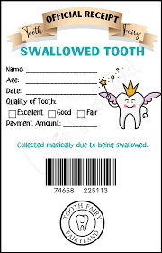 free printable tooth fairy receipt for