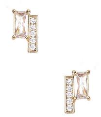 delicate crystal stud earrings