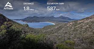 wineglass bay lookout map guide