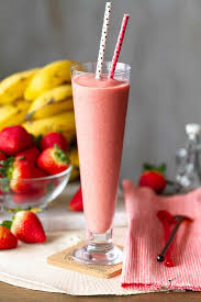 healthy strawberry milkshake without