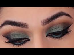 green arabic makeup look