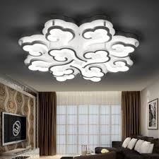 This bright and versatile cloud light can be large or small, color changing or white, and hung from the ceiling or stand alone! White Cloud Semi Flush Mount Contemporary Acrylic Multi Light Ceiling Lamp For Restaurant Beautifulhalo Com