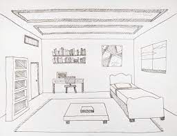 room using one point perspective