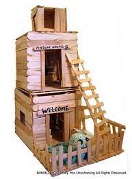 Homemade Popsicle Stick House Designs