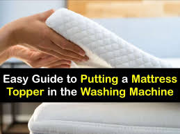 mattress topper in the washing machine
