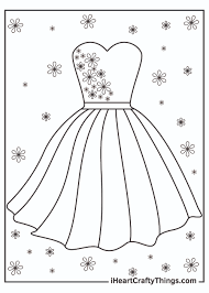 Wedding art wedding images wedding couples wedding ideas wedding coloring pages wedding dress sketches woman. Printable Dress Coloring Pages Updated 2021