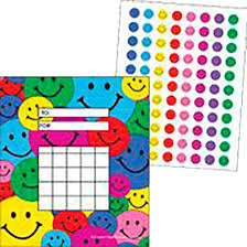 Teacher Created Resources Colorful Incentive Charts With Mini Stickers Happy Faces 5 1 4 X 6 Inches