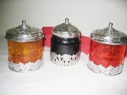 3 Antique Glass Canister For Home