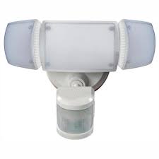 white motion activated outdoor