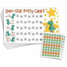 Potty Training Reward Chart 189 Star Stickers Toddler Boys Girls Dinosaur 11 X