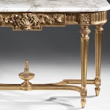 louis xvi style gold console table