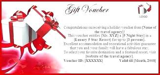 Printable Gift Certificate Template Sample Letter Hotel Voucher