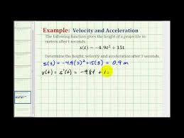 Ex Determine The Velocity Function And