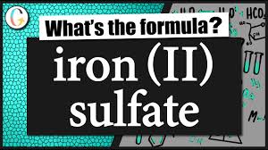 the formula for iron ii sulfate