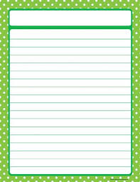 Teacher Created Resources Lime Polka Dots Lined Chart