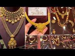 tanishq gold necklace set designs with