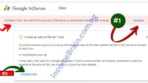 how to fix ads txt file in ger and