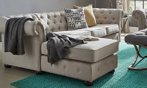 L shaped sofas have been designed in such a way that it becomes next to impossible to get up once you've laid down. Tufted Scroll Arm Chesterfield L Shape Sectional Sofa From Aed 3 499 Home Arabia Uae