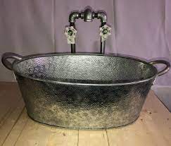 Galvanized Tub Sink Drain Vessel Sink