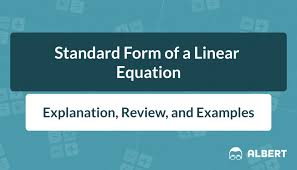 Standard Form Of A Linear Equation