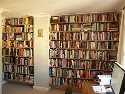 wall mounted timber bookshelves