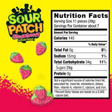 sour patch strawberry soft chewy candy